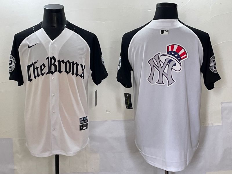 Men 2025 New York Yankees Blank White black Five generations Joint Name Nike MLB Jersey style 62